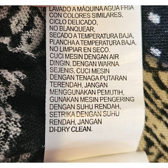 Lucky Brand Black & White Long-Sleeve Boho Top Women's Large - Picture 6 of 6